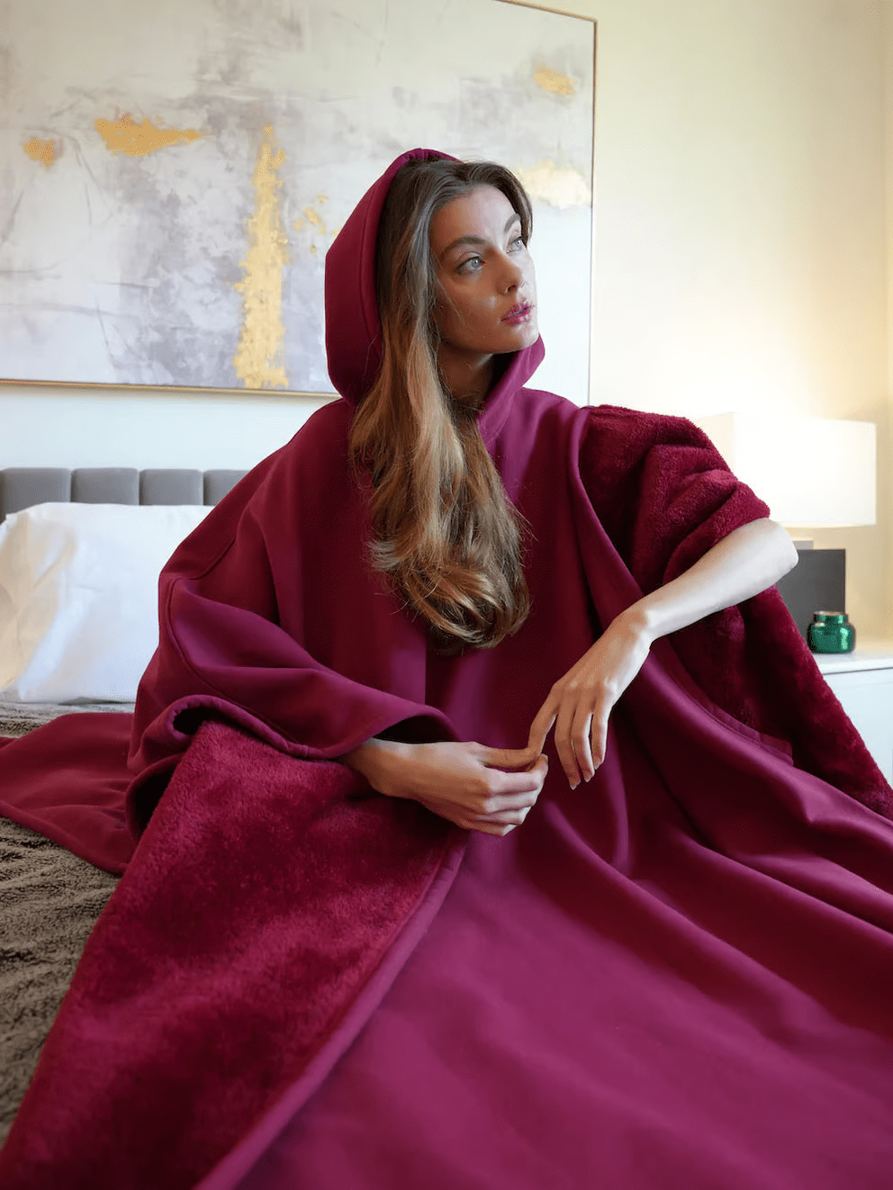 Camisola com capuz ponderada ArcticFlare NovaWeave, conforto calmante em polar
