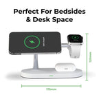 Chargeur sans fil 4-en-1 QuattroCharge, MagSafe pour iPhone et Watch