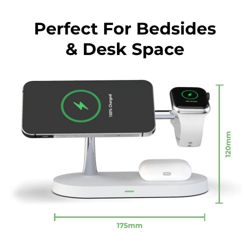 Chargeur sans fil 4-en-1 QuattroCharge, MagSafe pour iPhone et Watch