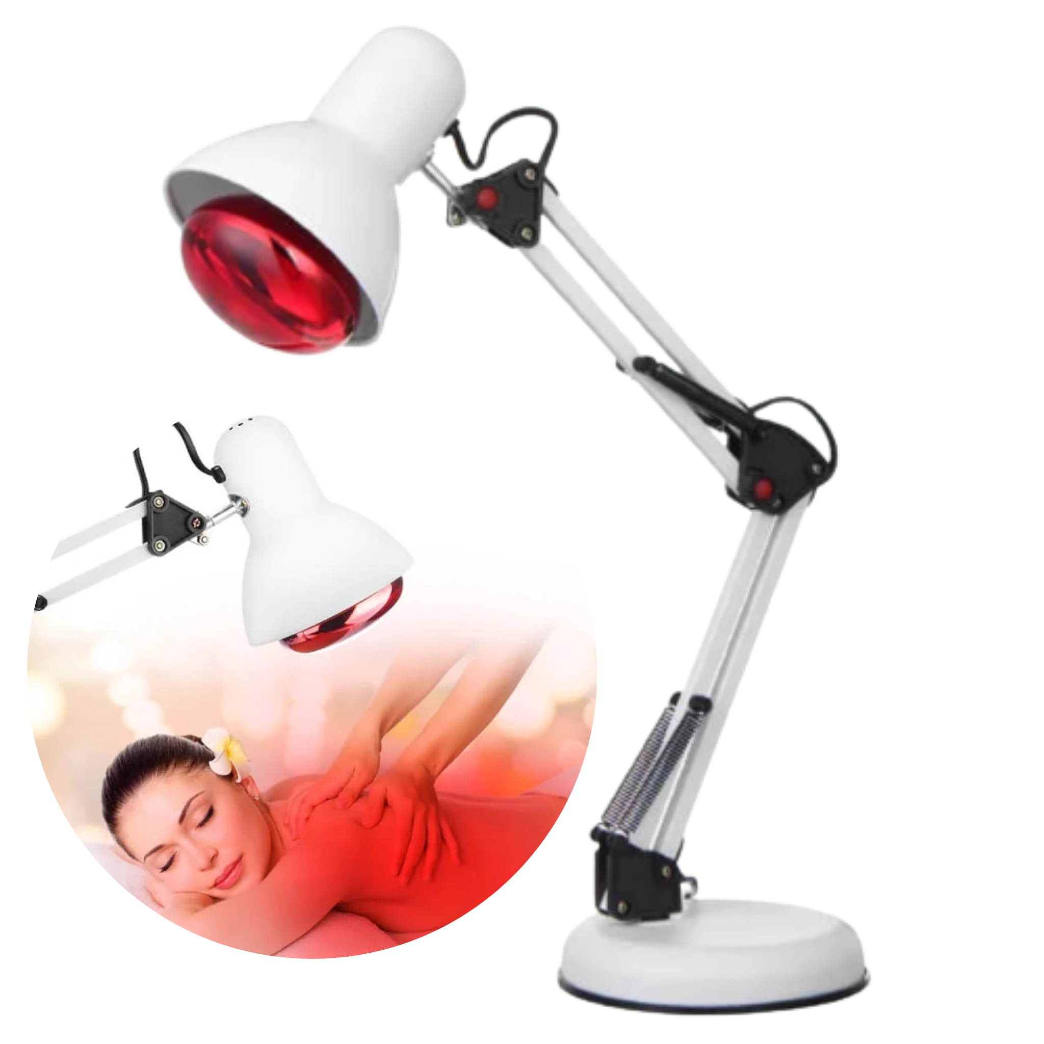 Regulowana lampa podczerwieni NovaGlow ze stojakiem do domu