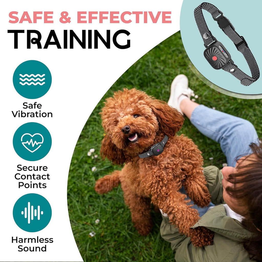 CalmPaw BarkGuard Adjustable Bark Deterrent Collar, Small Breed Dogs