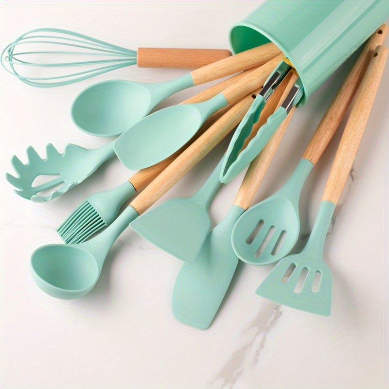 Set de 12 piese ustensile de bucătărie din silicon CulinaPro, rezistente la căldură