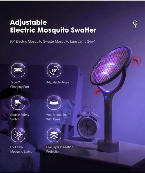 Repellente zanzare 5-in-1 con scacciamosche e lampada LED - Fioriscas
