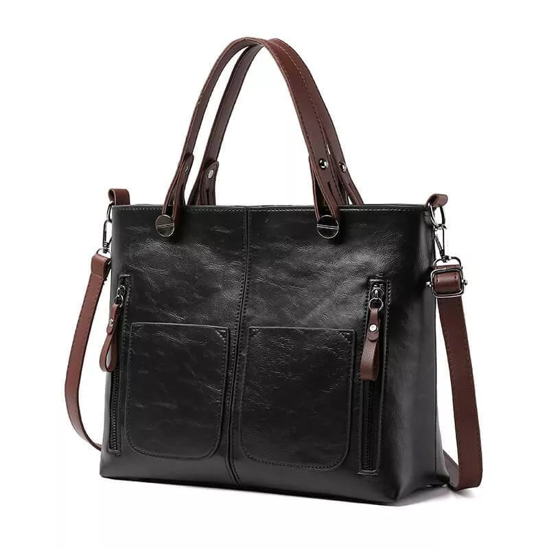 Leather Tote Bag, NordVine Handcrafted Nordic-Style Design