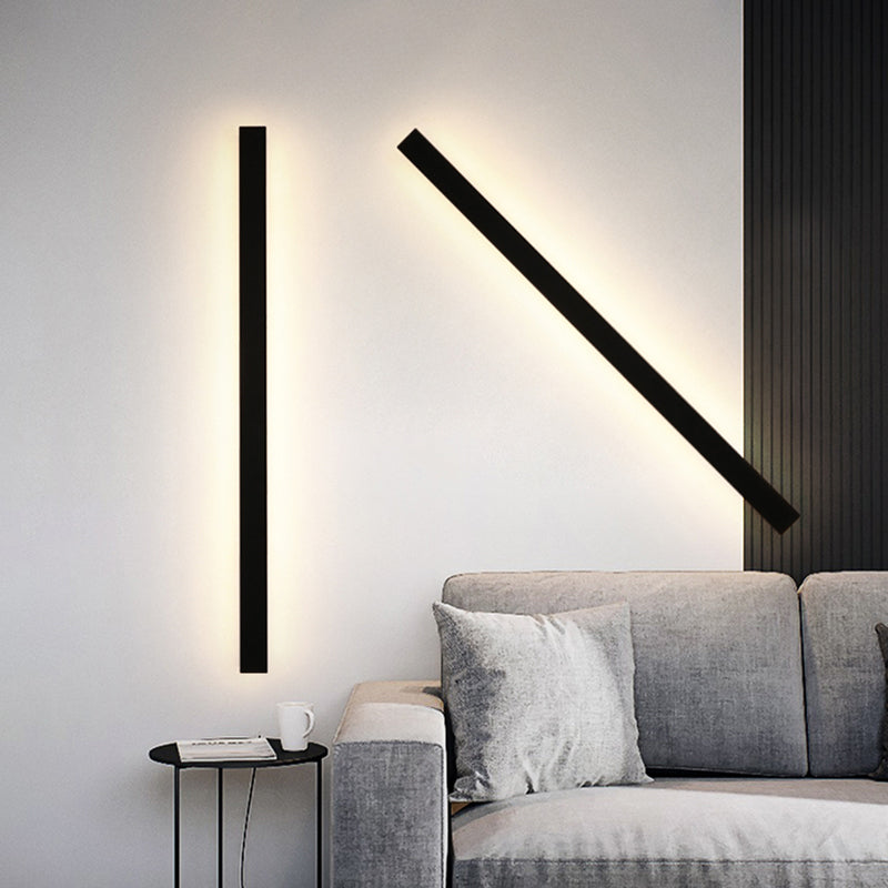 Elegante aplique de parede preto, luz LED Nyx para paredes exteriores
