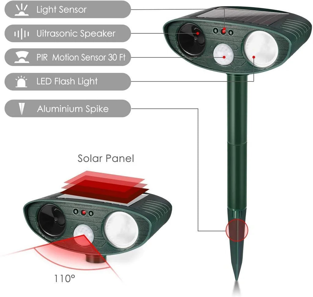 FloraShield Solar Motion-Activated Deer Repeller For Yards And Gardens