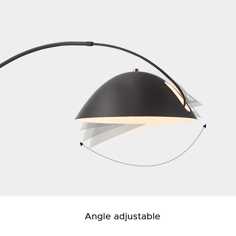 Avi Modrn Fishing Rod Metal Floor Lamp, Black | Fioriscas
