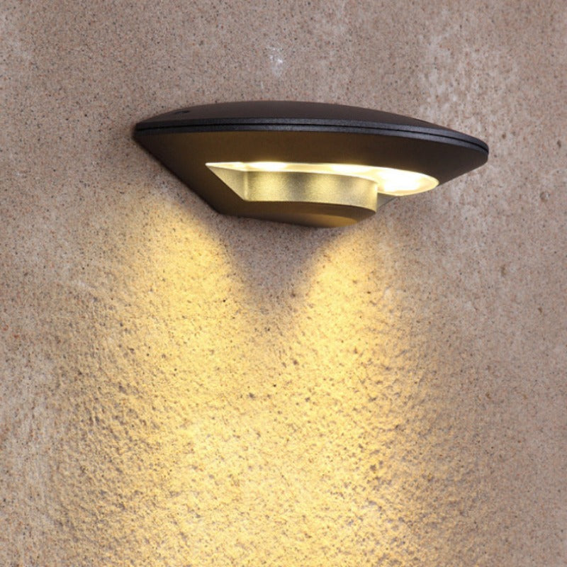 Ray Wall Lamp Flying Saucer, Metal LED, Black, Outdoor | Fioriscas