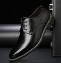 AeroStride Men's Leather Lace-Up Shoes, Breathable All-Day Comfort
