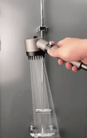 Showerhead With High Water Pressure, 9-Layer Filter, Push-Button Stop