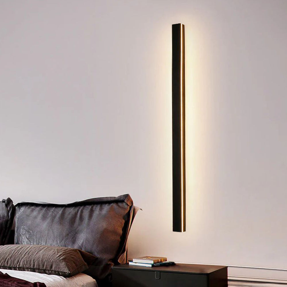 Elegante aplique de parede preto, luz LED Nyx para paredes exteriores