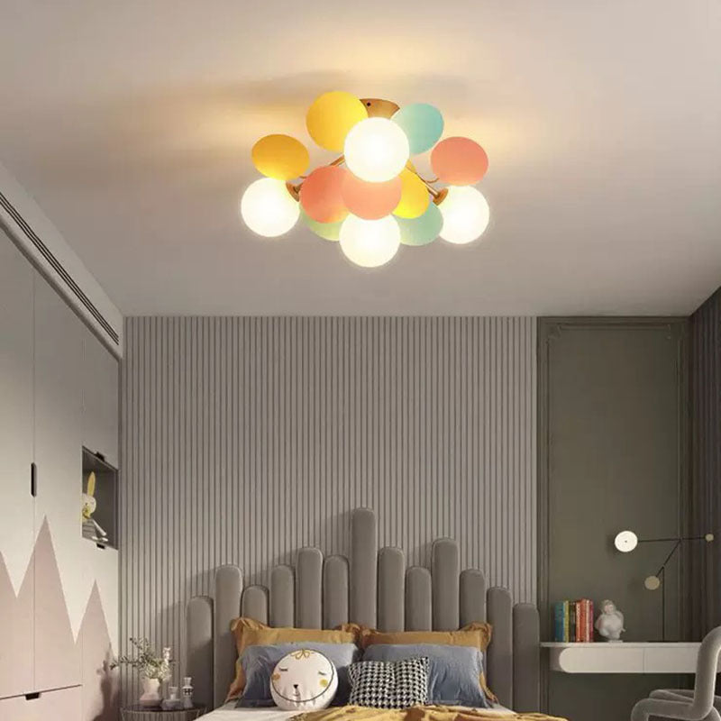Aria Modern Bubble Cluster Ceiling Light, Colorful | Fioriscas