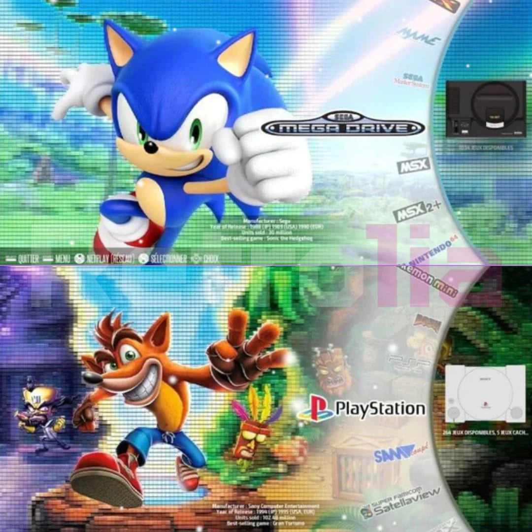 Console di gioco retrò Vanta, 64GB, due controller, oltre 20.000 giochi