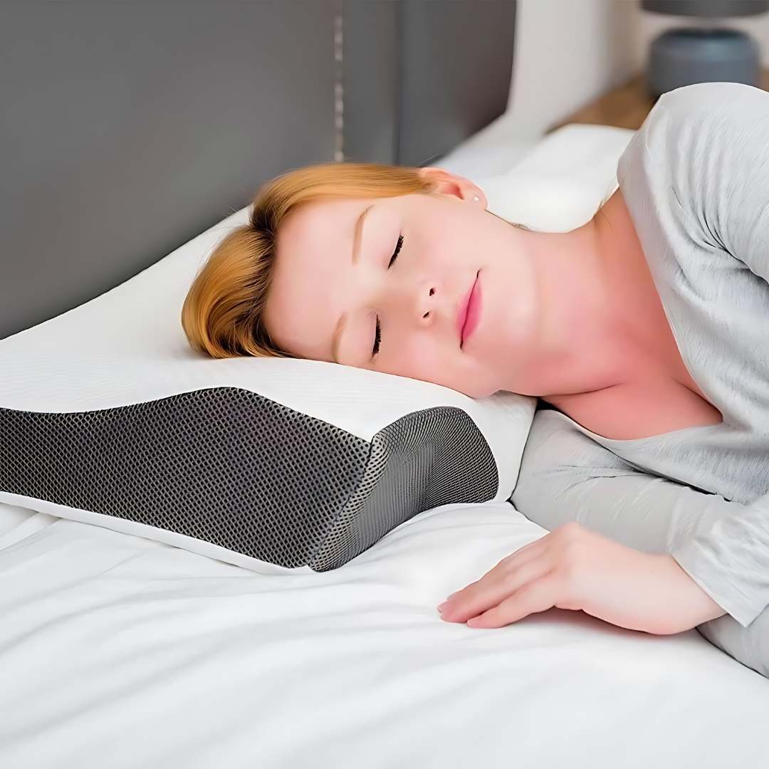 Oreiller ergonomique NexaRest en mousse à mémoire de forme pour soutenir le cou et la colonne vertébrale