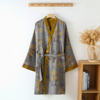 Szlafrok kimono, wygoda z czystej bawełny, damski styl retro