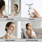 7-Farben-LED-Gesichtsmassagegerät mit EMS-Stimulation und Wärmetherapie