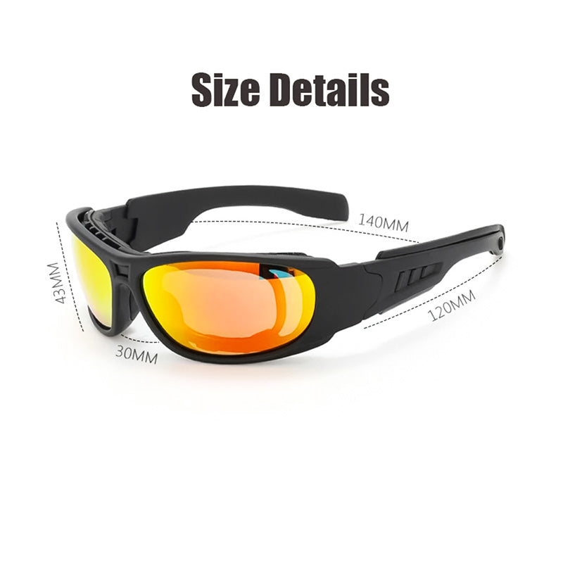 VeloLux Polarized Motorcycle Sunglasses, UV400 Mirror Lens, Wraparound Fit