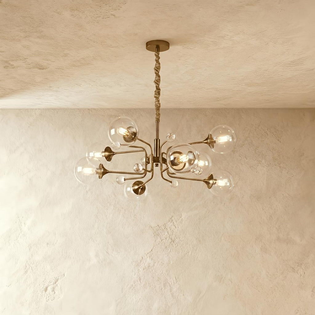 Lumora Opulent Glass Chandelier For Elegant Living Spaces