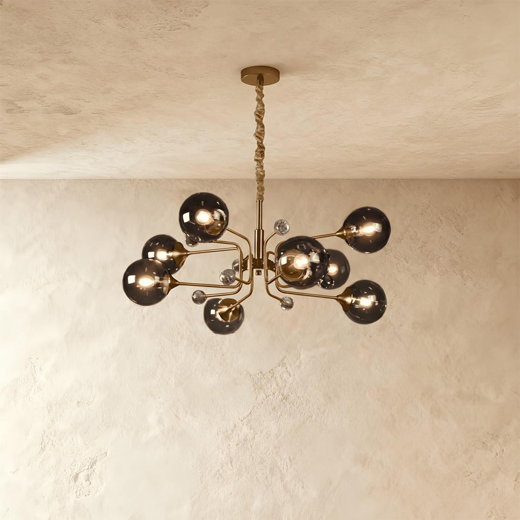 Lumora Opulent Glass Chandelier For Elegant Living Spaces