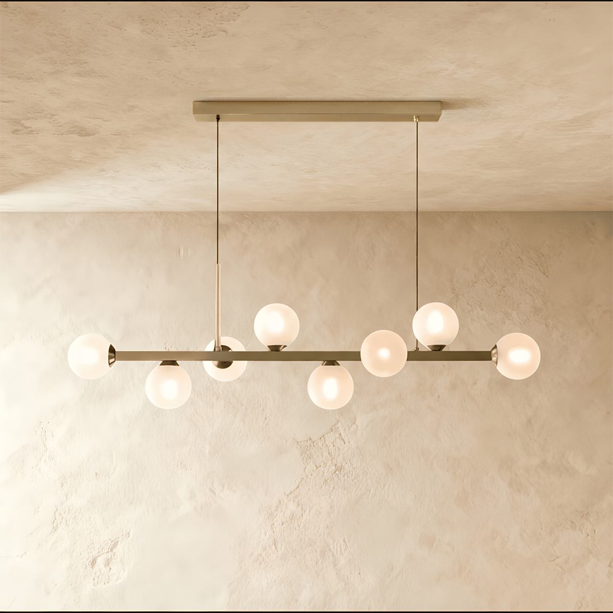 LumaLine Modern Linear Pendant Chandelier For Dining And Living Rooms