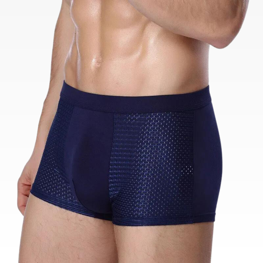 תחתוני בוקסר במבוק AzuriWeave לגברים, מארז של 4, מידות M עד 2XL