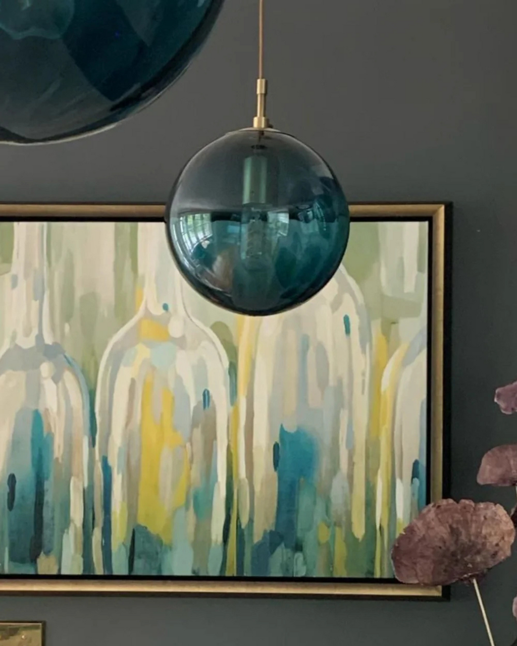 Lampa wisząca VeraLux Vintage-Glow, przyciemniane szkło, sześć wariantów kolorystycznych