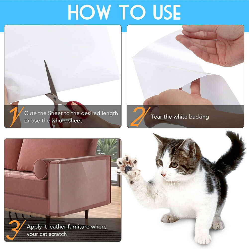 猫の引っかき防止家具保護パッド、PawShield 8ピースソファガードセット