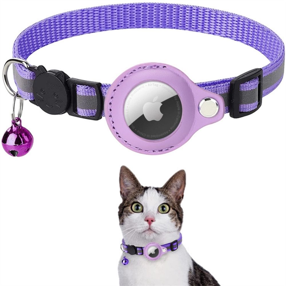 Asterra Reflective Cat Collar with GPS Tracker Mount, Quick-Release