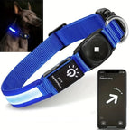 LumaPaw Waterproof Dog Collar, LED Light & AirTag Tracker Slot
