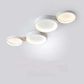 NovaLumen Metal and Wood Ceiling Light, 3 to 7 Lamps, White, Gray or Green