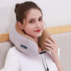 NovaRest U-formet nakkepude i memoryskum med vibrationsmassage, USB-genopladelig