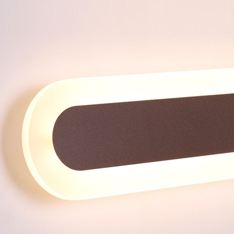 Arisha Modern Linear Vanity Wall Lamp, White/Brown, Bathroom | Fioriscas