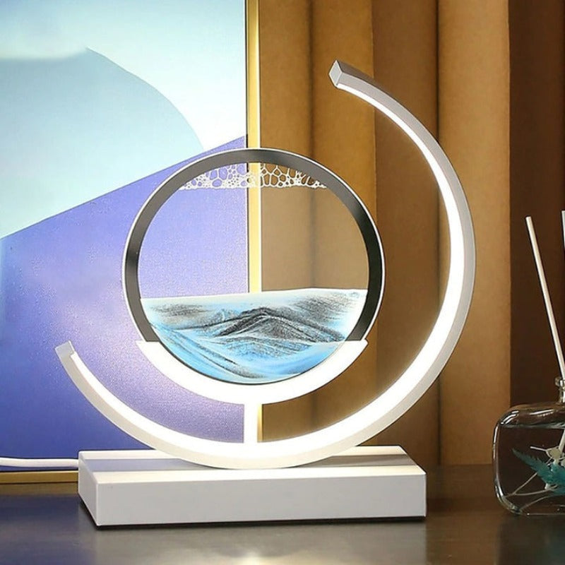 Sand Art Ambient Lamp, TerraGlow Light Sculpture For Calm Rooms