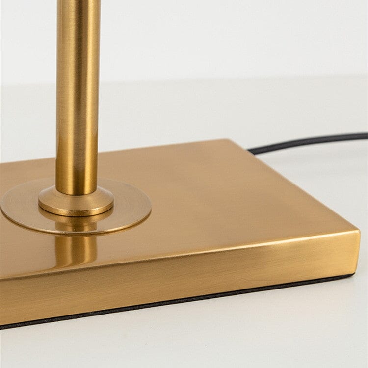 Lampa podłogowa Aurelia Gold w stylu Art Deco, abażur z tkaniny i pilot
