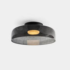 Handgefertigte Glasdeckenleuchte, nordisches Lumenweave-Design mit mehreren Ebenen