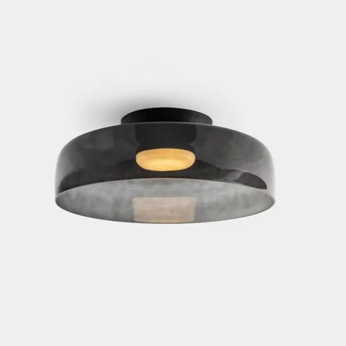 Handgefertigte Glasdeckenleuchte, nordisches Lumenweave-Design mit mehreren Ebenen