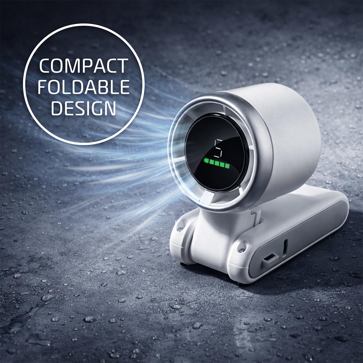 Cestovní ventilátor AirMini s dobíjecí baterií přes USB a kompaktním designem