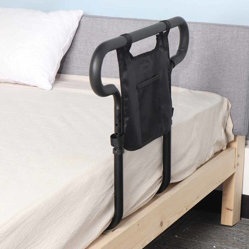 Aluminum Bed Rail For Elderly Adults, With Storage Pouch