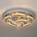 Candelabru de tavan, design cu cristale Roselle, montaj cromat la plafon