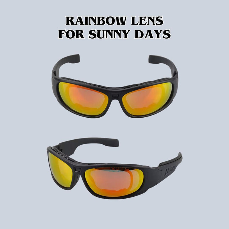 VeloLux Polarized Motorcycle Sunglasses, UV400 Mirror Lens, Wraparound Fit