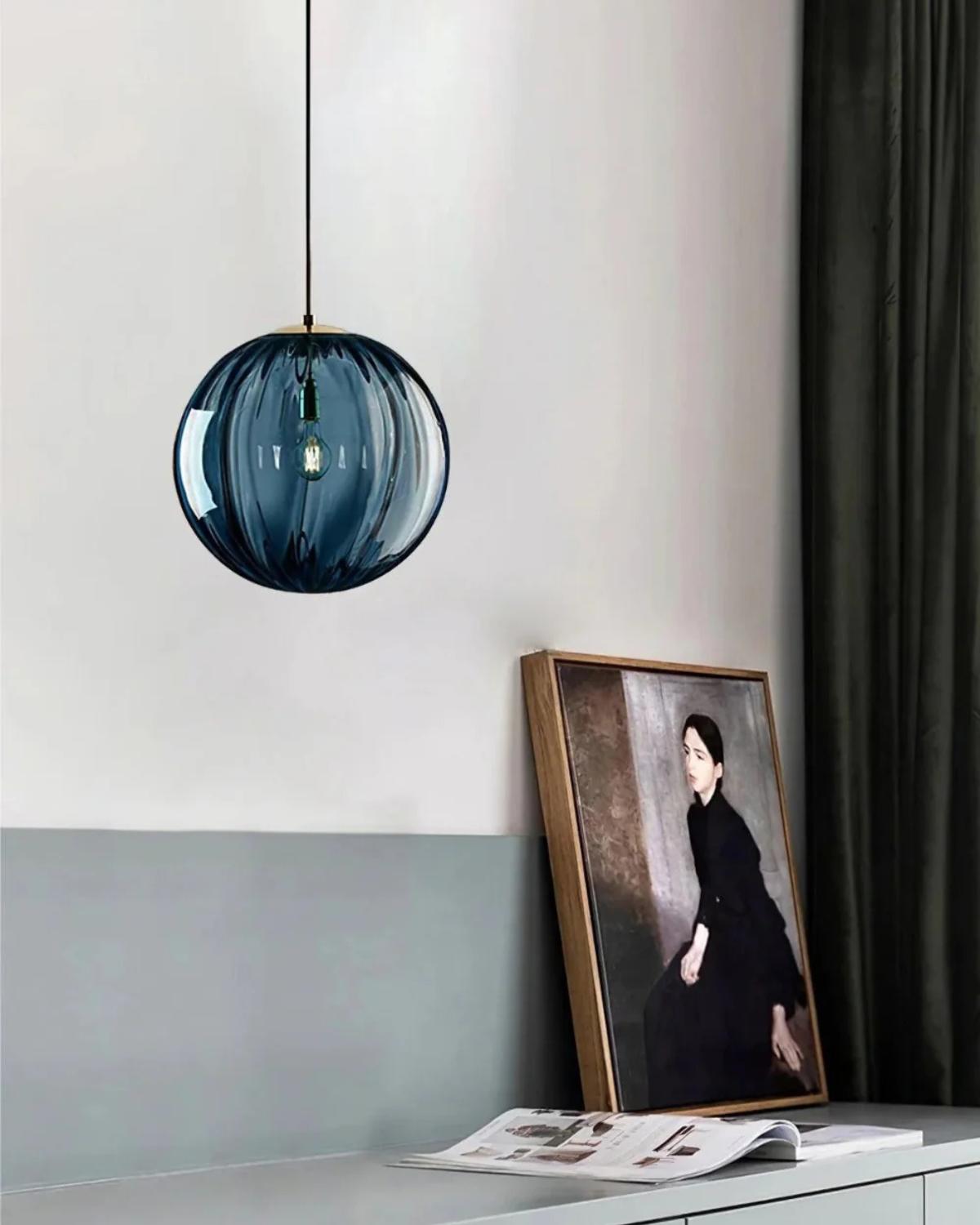 Lampa wisząca VeraLux Vintage-Glow, przyciemniane szkło, sześć wariantów kolorystycznych