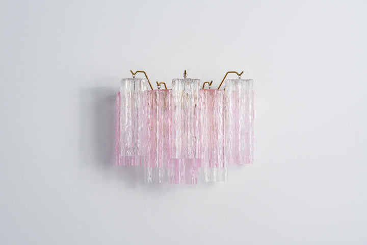 Aurora Wall Light Tronchi Glass Tube Tiered Amber Modern | Fioriscas