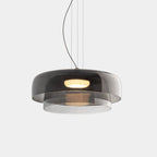 FjordLumen Glass Pendant Light, Warm LED Glow, Multi-Tier Design
