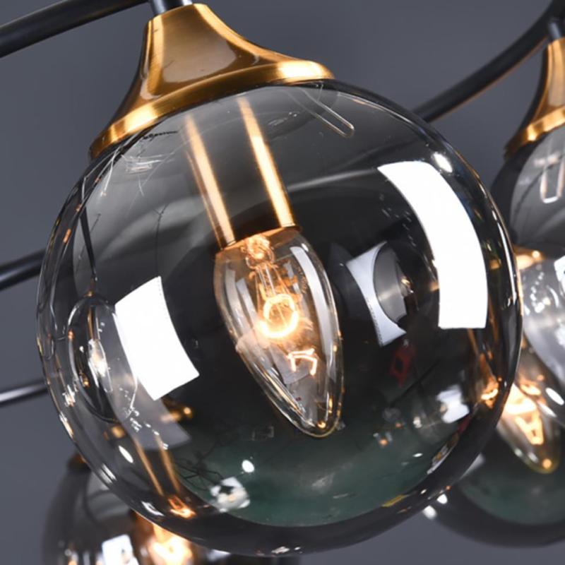 Valentina Nordic Bubble Glass Ceiling Light, Gray/Amber | Fioriscas