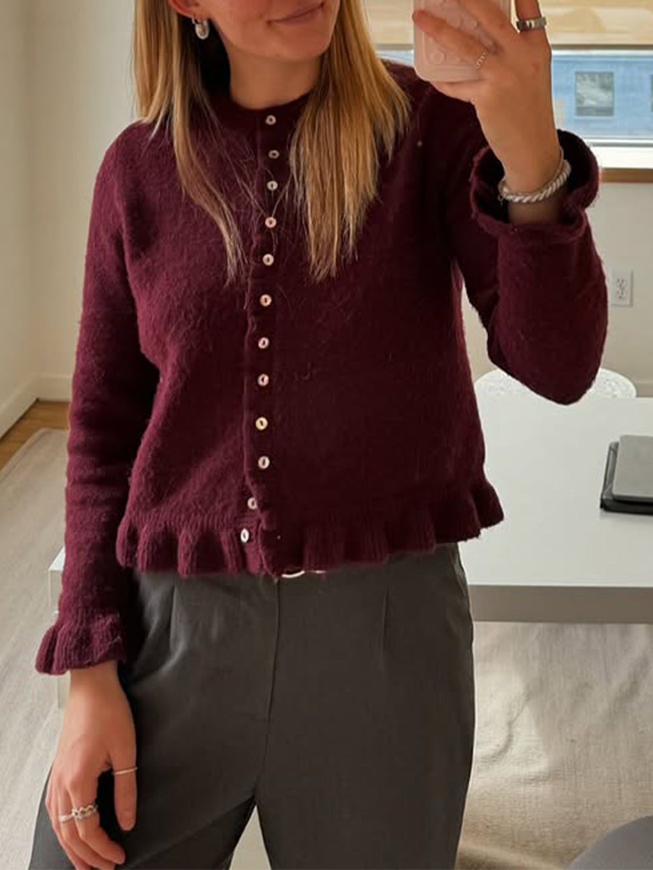 Pull Léger Boutonné en Maille I Collection Douceur & Détente