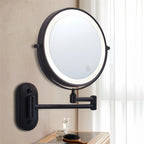 Specchio da barba a parete Luxa LED, ricaricabile, ingrandimento 3X o 10X