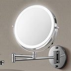 Specchio da barba a parete Luxa LED, ricaricabile, ingrandimento 3X o 10X