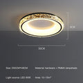 Lampadario rotondo in cristallo Marlow, lampada da soffitto color oro