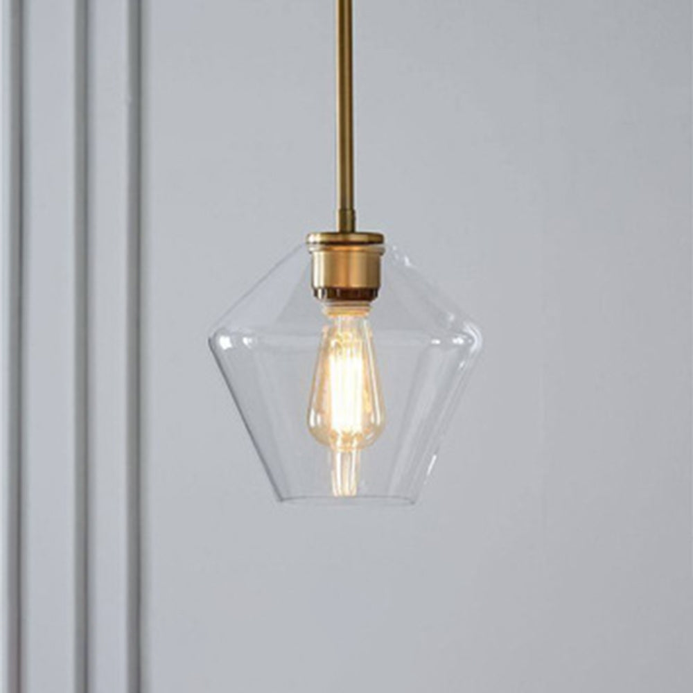 June Pendant Light Glass, Clear/Amber Diamond shape | Fioriscas