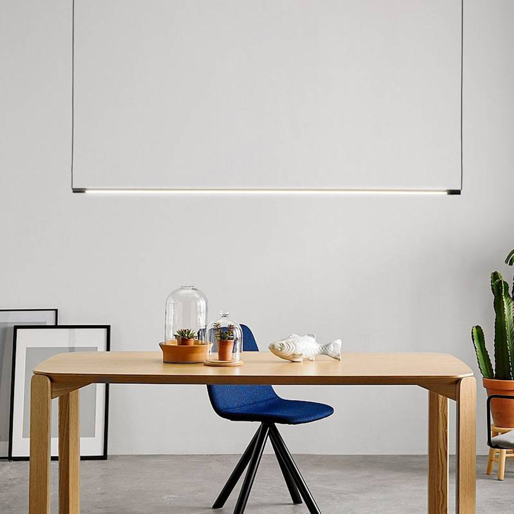 Zynar Minimalist Linear Pendant Light, Black | Fioriscas